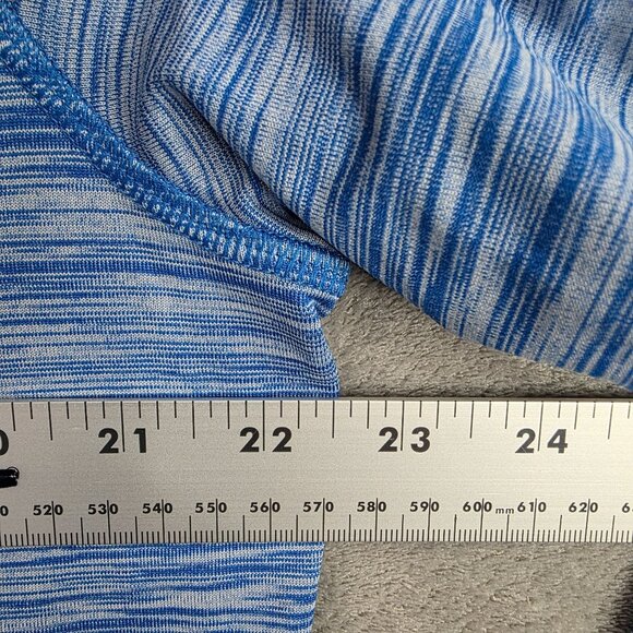 Mens Reebok Heather Blue Active Pullover Shirt 1/4 Zip Long Sleeve Polyester L - Picture 6 of 8